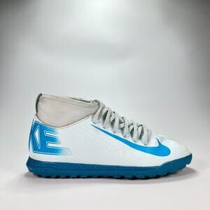 Nike Mercurial Superfly 10 Club TF Junior Turf Blue White Soccer Youth Size 4.5Y
